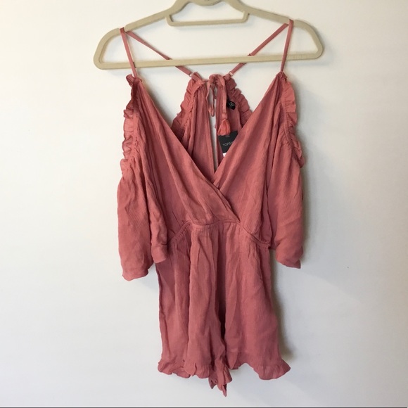 NWT Topshop Cold Shoulder Playsuit - 4-6 - AS IS - Picture 6 of 12